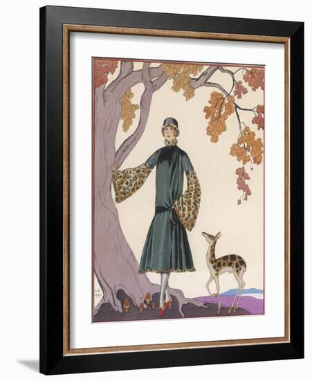 Fur Hat and Coat by Worth-Georges Barbier-Framed Photographic Print