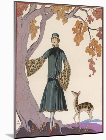Fur Hat and Coat by Worth-Georges Barbier-Mounted Photographic Print