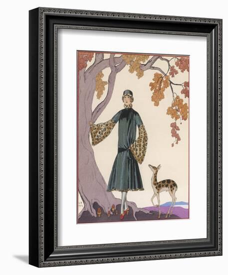 Fur Hat and Coat by Worth-Georges Barbier-Framed Photographic Print