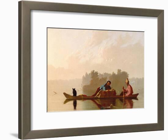 Fur Traders Descending the Missouri, 1845-George Caleb Bingham-Framed Giclee Print