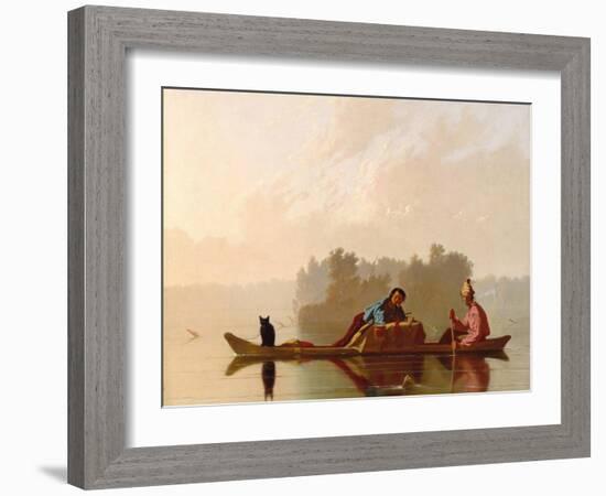 Fur Traders Descending the Missouri, 1845-George Caleb Bingham-Framed Giclee Print