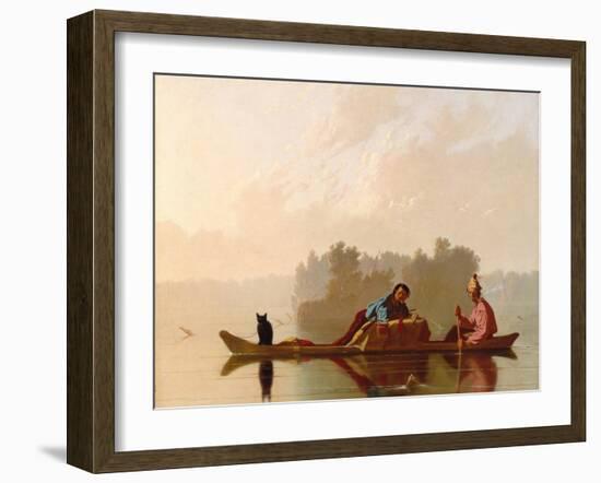 Fur Traders Descending the Missouri, 1845-George Caleb Bingham-Framed Giclee Print