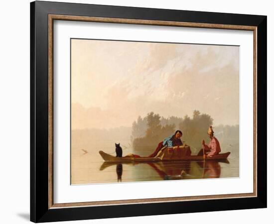 Fur Traders Descending the Missouri, 1845-George Caleb Bingham-Framed Giclee Print