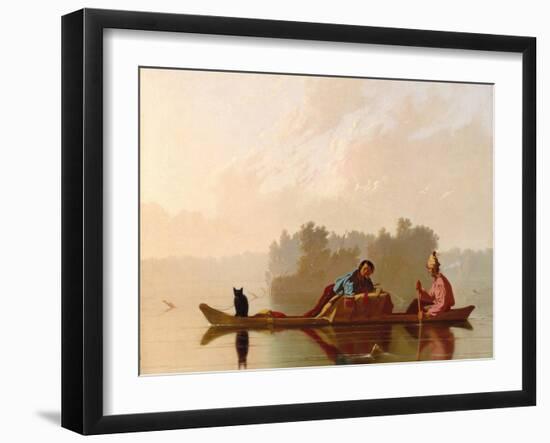 Fur Traders Descending the Missouri, 1845-George Caleb Bingham-Framed Giclee Print