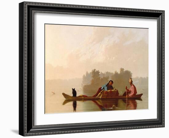 Fur Traders Descending the Missouri, 1845-George Caleb Bingham-Framed Giclee Print