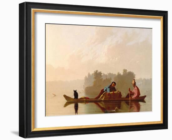 Fur Traders Descending the Missouri, 1845-George Caleb Bingham-Framed Giclee Print