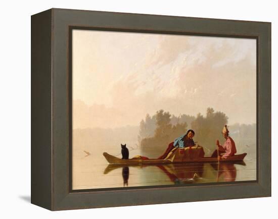 Fur Traders Descending the Missouri, 1845-George Caleb Bingham-Framed Premier Image Canvas