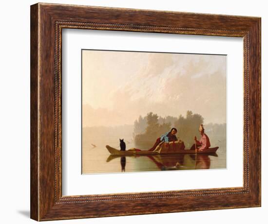 Fur Traders Descending the Missouri, 1845-George Caleb Bingham-Framed Giclee Print