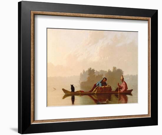 Fur Traders Descending the Missouri, 1845-George Caleb Bingham-Framed Giclee Print