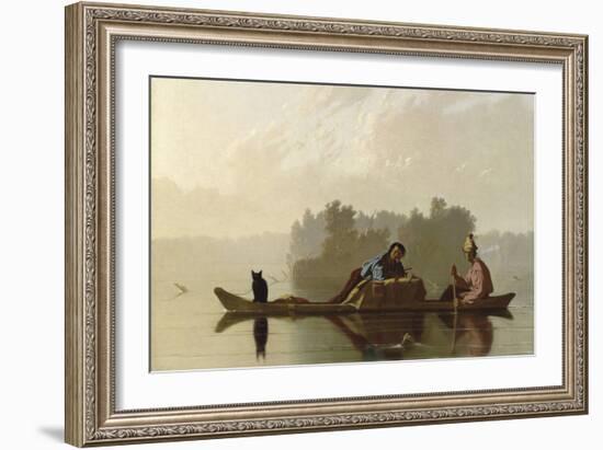 Fur Traders Descending the Missouri-George Caleb Bingham-Framed Art Print