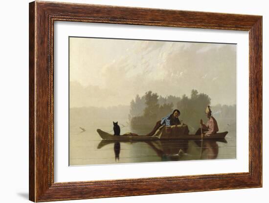 Fur Traders Descending the Missouri-George Caleb Bingham-Framed Art Print