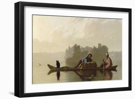 Fur Traders Descending the Missouri-George Caleb Bingham-Framed Art Print