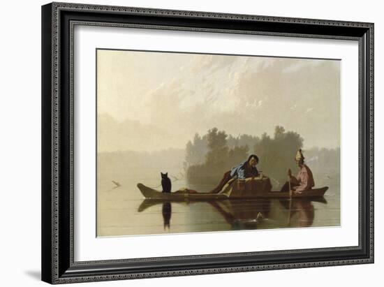 Fur Traders Descending the Missouri-George Caleb Bingham-Framed Art Print