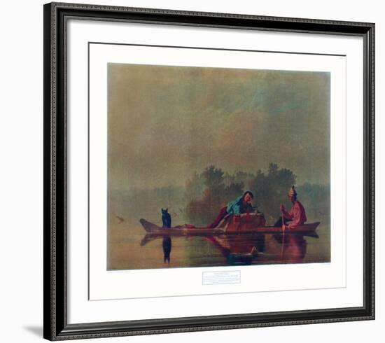 Fur Traders on the Missouri-George Caleb Bingham-Framed Collectable Print