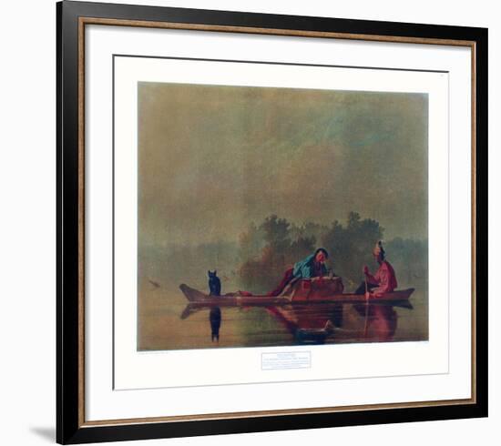 Fur Traders on the Missouri-George Caleb Bingham-Framed Collectable Print