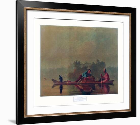 Fur Traders on the Missouri-George Caleb Bingham-Framed Collectable Print