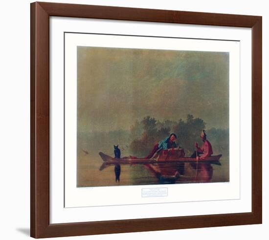 Fur Traders on the Missouri-George Caleb Bingham-Framed Collectable Print