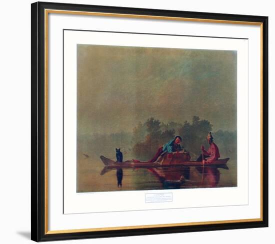 Fur Traders on the Missouri-George Caleb Bingham-Framed Collectable Print