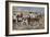 Fur Train from the North Arriving at a Canadian Trading Post, 1800s-null-Framed Giclee Print