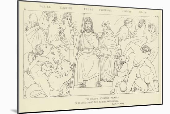 Furies, Cerberus, Pluto, Proserpine, Harpies, Death-John Flaxman-Mounted Giclee Print