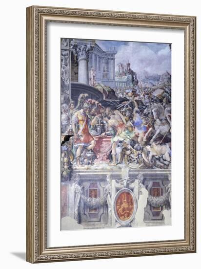 Furio Camillo Abolishing Gold Weighing Between Gauls and Romans-Francesco Salviati-Framed Giclee Print
