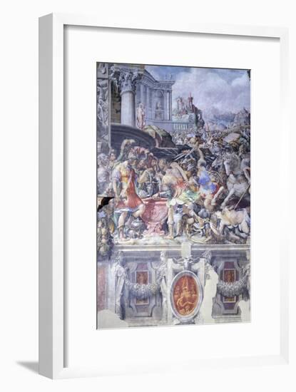 Furio Camillo Abolishing Gold Weighing Between Gauls and Romans-Francesco Salviati-Framed Giclee Print