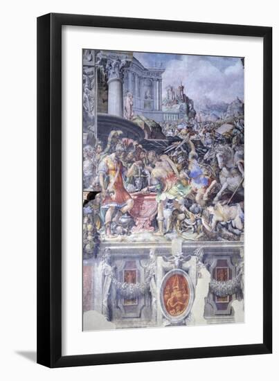 Furio Camillo Abolishing Gold Weighing Between Gauls and Romans-Francesco Salviati-Framed Giclee Print