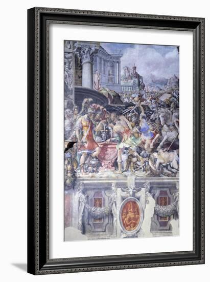 Furio Camillo Abolishing Gold Weighing Between Gauls and Romans-Francesco Salviati-Framed Giclee Print