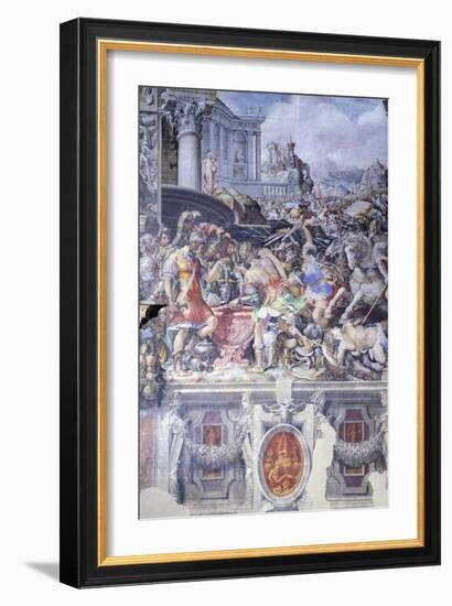 Furio Camillo Abolishing Gold Weighing Between Gauls and Romans-Francesco Salviati-Framed Giclee Print