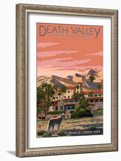 Furnace Creek Inn - Death Valley National Park-Lantern Press-Framed Art Print