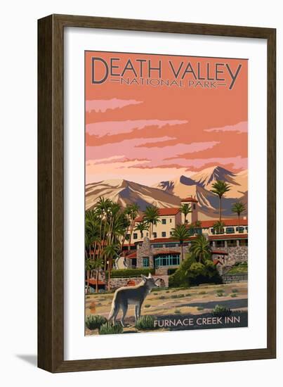 Furnace Creek Inn - Death Valley National Park-Lantern Press-Framed Art Print