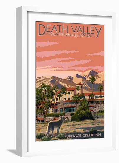 Furnace Creek Inn - Death Valley National Park-Lantern Press-Framed Art Print