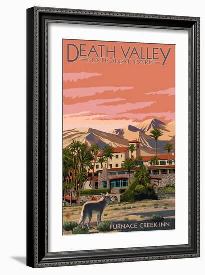 Furnace Creek Inn - Death Valley National Park-Lantern Press-Framed Art Print