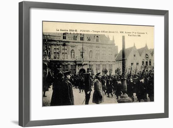 Furnes Westflandern, Troupes, Albert 1Er, Georges V-null-Framed Giclee Print