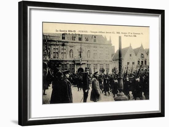 Furnes Westflandern, Troupes, Albert 1Er, Georges V-null-Framed Giclee Print