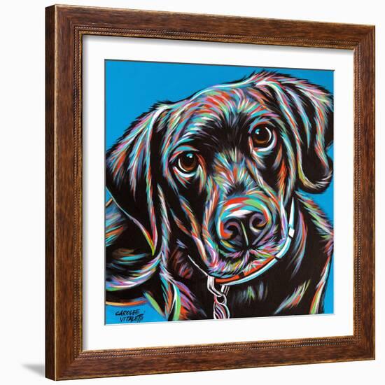 Furry Dog Friend II-Carolee Vitaletti-Framed Art Print