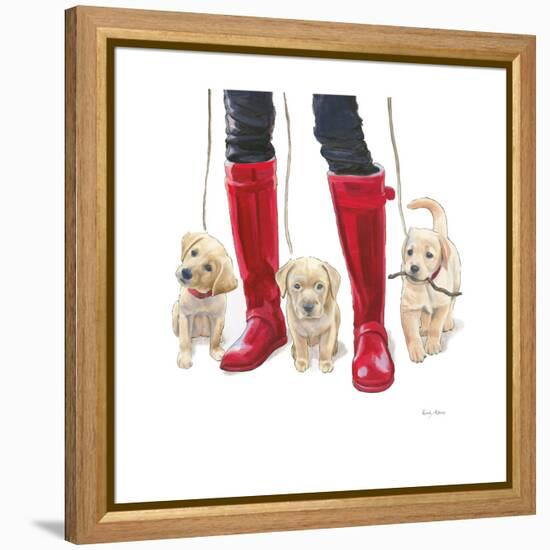 Furry Fashion Friends I-Emily Adams-Framed Stretched Canvas