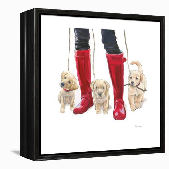 Furry Fashion Friends I-Emily Adams-Framed Stretched Canvas