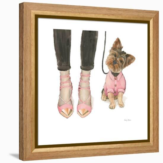 Furry Fashion Friends III-Emily Adams-Framed Stretched Canvas