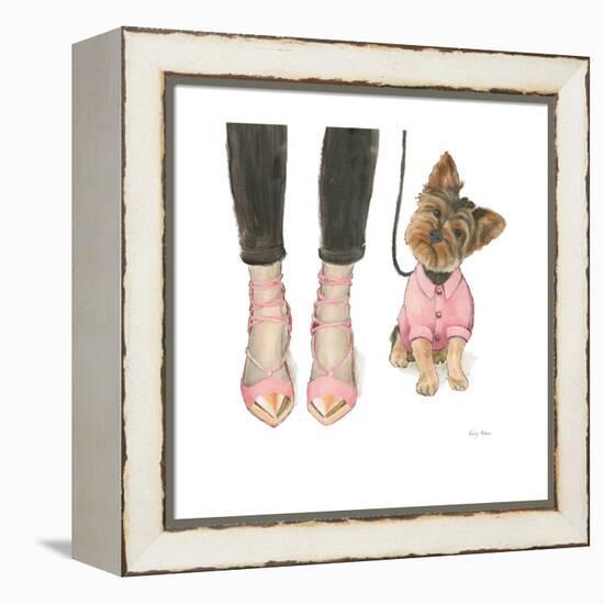 Furry Fashion Friends III-Emily Adams-Framed Stretched Canvas