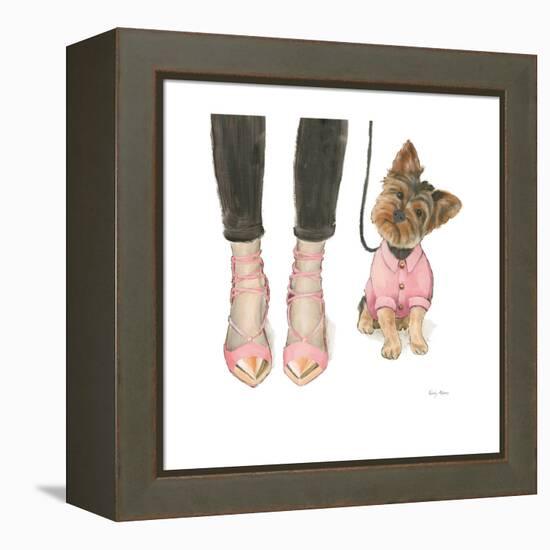 Furry Fashion Friends III-Emily Adams-Framed Stretched Canvas