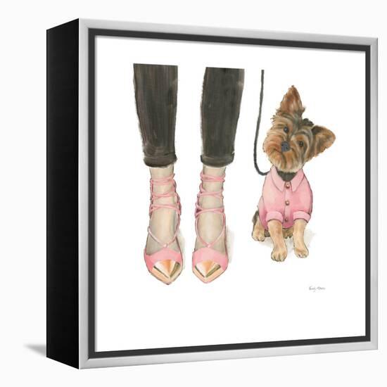 Furry Fashion Friends III-Emily Adams-Framed Stretched Canvas