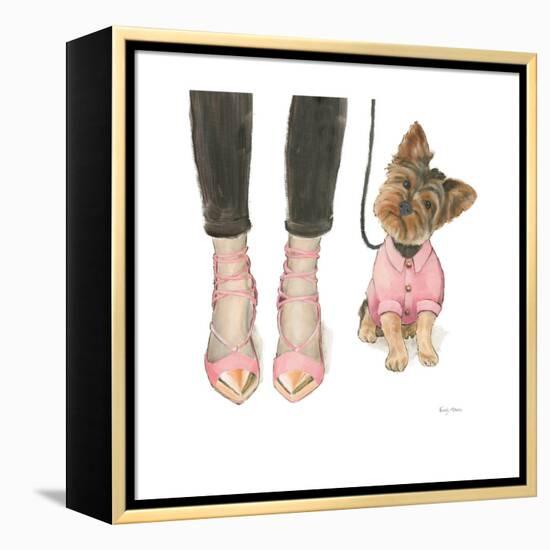 Furry Fashion Friends III-Emily Adams-Framed Stretched Canvas