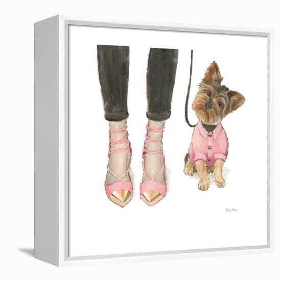 Furry Fashion Friends III-Emily Adams-Framed Stretched Canvas