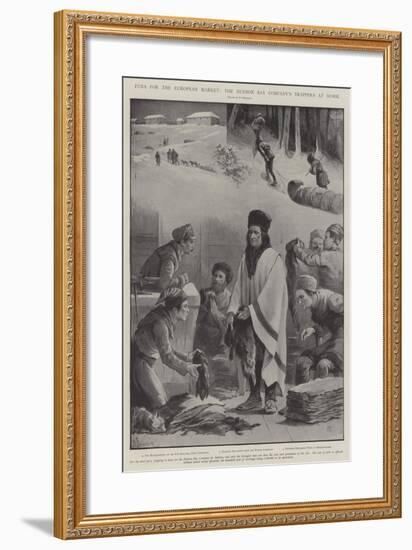 Furs for the European Market, the Hudson Bay Company's Trappers at Work-Paul Frenzeny-Framed Giclee Print