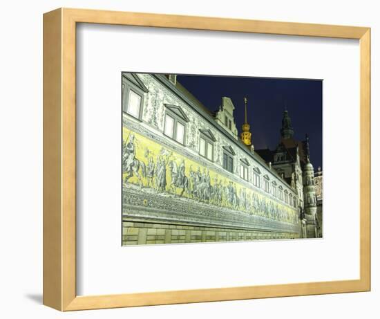 Furstenzug on the Walls of Dresden Castle, Dresden, Saxony, Germany, Europe-Hans Peter Merten-Framed Photographic Print
