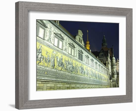 Furstenzug on the Walls of Dresden Castle, Dresden, Saxony, Germany, Europe-Hans Peter Merten-Framed Photographic Print