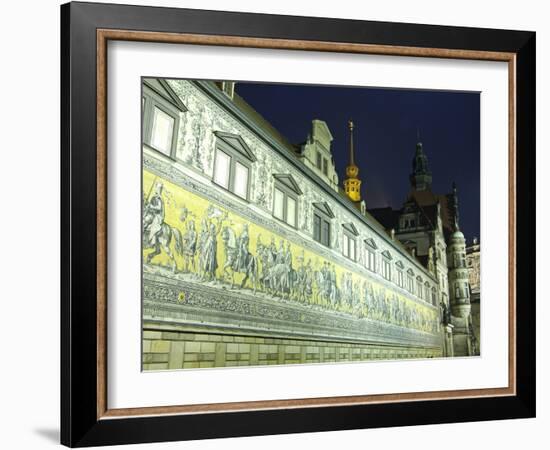 Furstenzug on the Walls of Dresden Castle, Dresden, Saxony, Germany, Europe-Hans Peter Merten-Framed Photographic Print