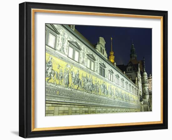 Furstenzug on the Walls of Dresden Castle, Dresden, Saxony, Germany, Europe-Hans Peter Merten-Framed Photographic Print