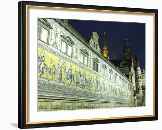 Furstenzug on the Walls of Dresden Castle, Dresden, Saxony, Germany, Europe-Hans Peter Merten-Framed Photographic Print